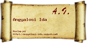 Angyalosi Ida névjegykártya