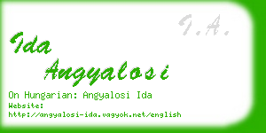 ida angyalosi business card